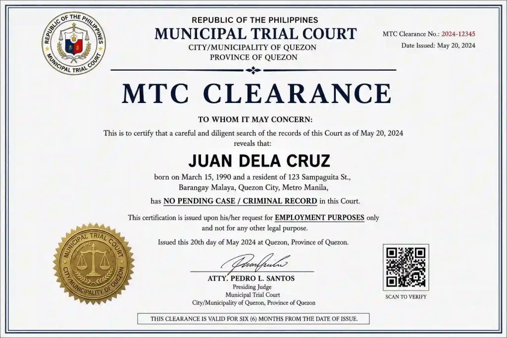 mtc clearance Philippines