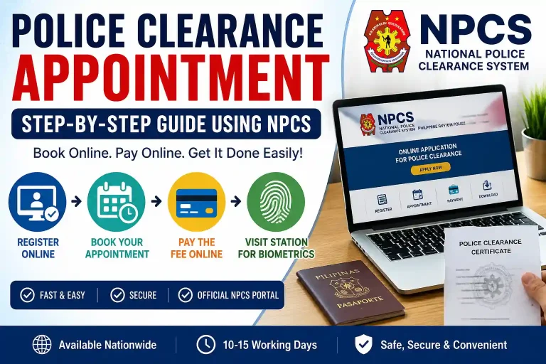 police clearance appointment booking online