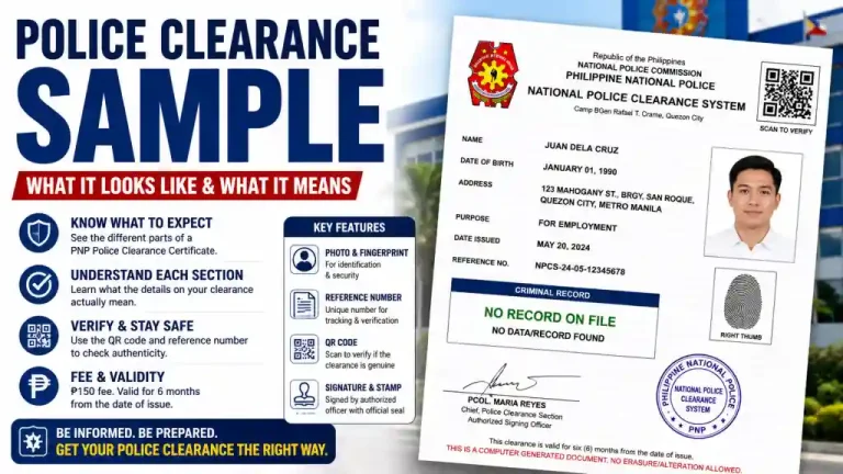 police clearance sample