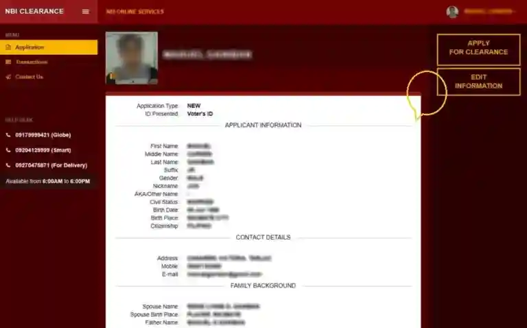 nbi application form