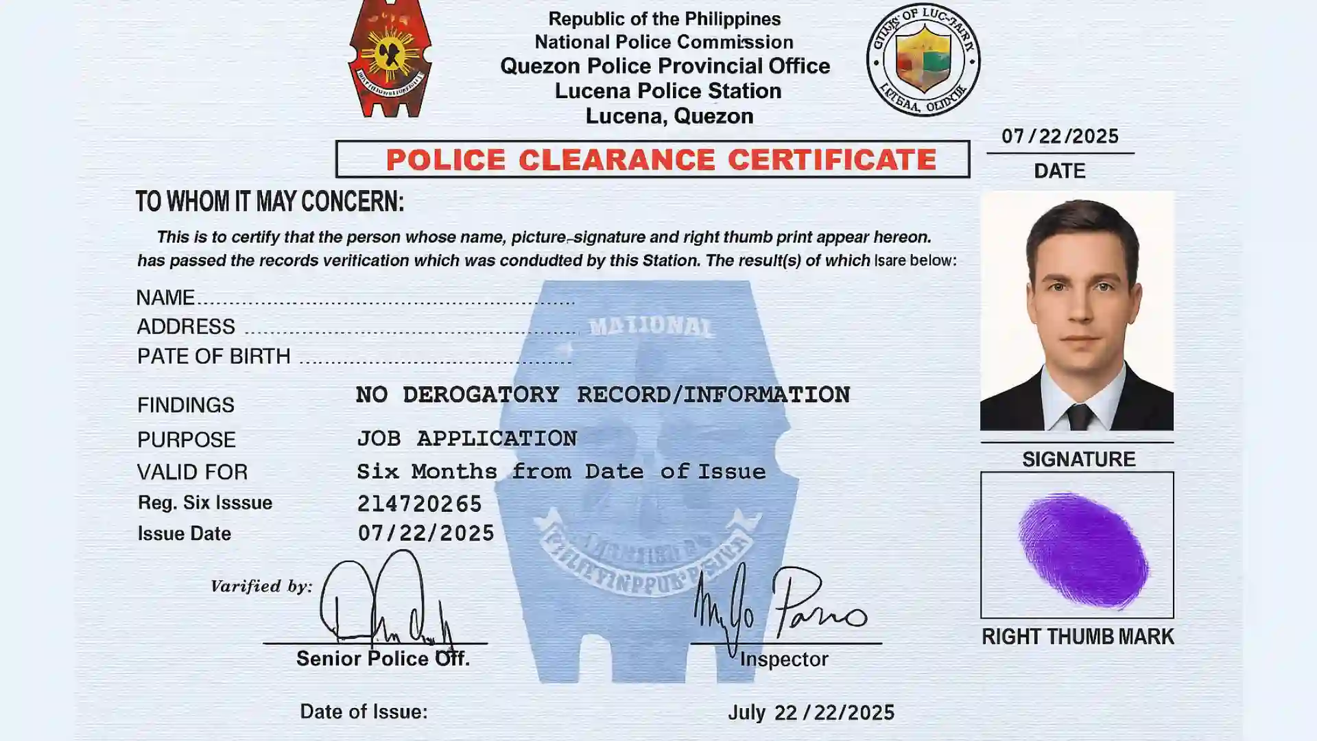 Police Clearance Philippines