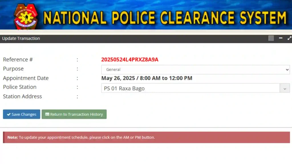 Update Transaction